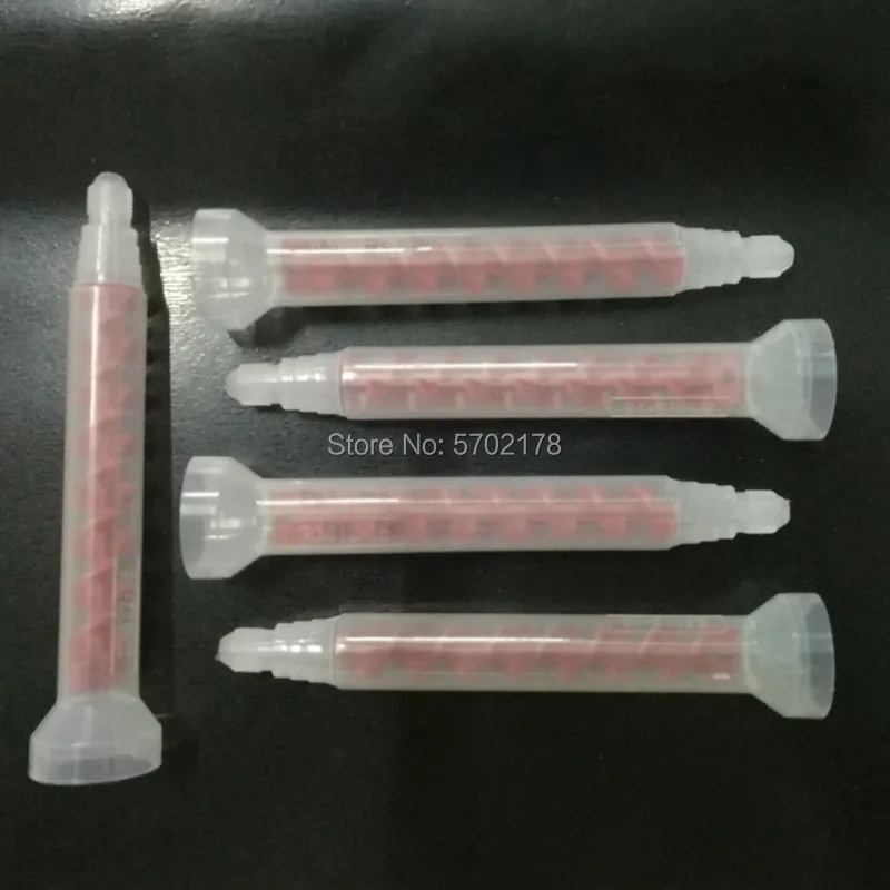 5pc/bag Adhesive Dynamic Mixing Nozzle AB Glue Quick Mixer RM12-16 Round Mixed Tube