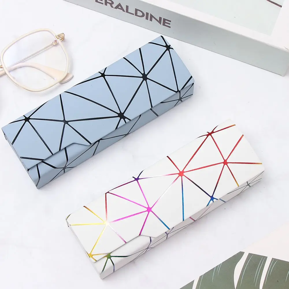 Fashion PU Pearlescent Men Women Eyewear Protector Reading Eyewear Case Eyeglasses Box Glasses Case Unisex