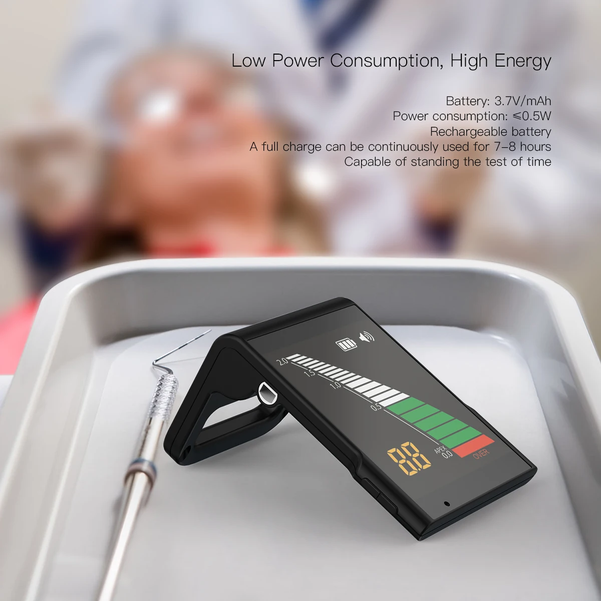 Dental Endo Root Cancal Apex Locator Automatic Calibratingensures Endodontic Buzzer Alert 3.2 Inch LCD Screen Measure