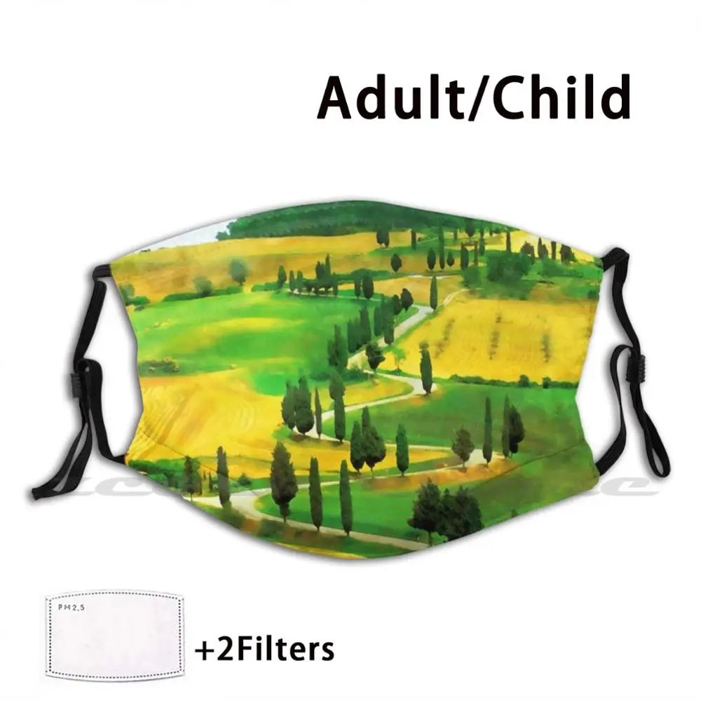 Chianti , Tuscany Washable Trending Customized Pm2.5 Filter Mask Tuscany Hills Of Tuscany Chianti Chianti Region Chianti Hills