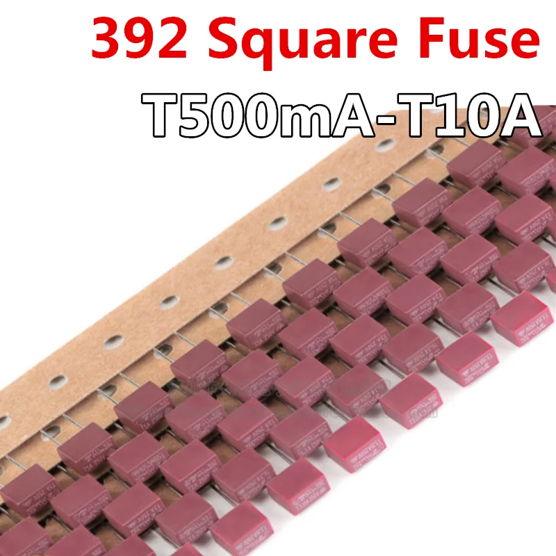 10pcs/lot  250V 392 Square fuse 382 Round Fuse Slow Blow T500mA T1A 2A 2.5A T3.15A 4A 5A 6.3A 8A 10A For Water Purifier TV Board