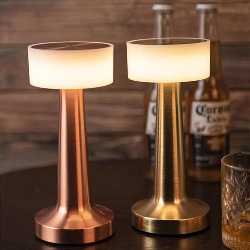 Lampada da tavolo a LED da tavolo a luce notturna da Bar retrò sensore di tocco ricaricabile ristorante Wireless caffè soggiorno Decor illuminazione nuovo