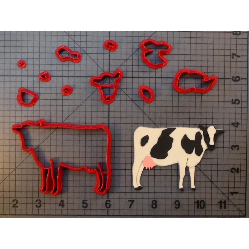 Cute Baby Mad Cow Face Cookie Cutter for Boy's Birhtday Cake Cupcake Decorating 3D Printed Plastic Tools