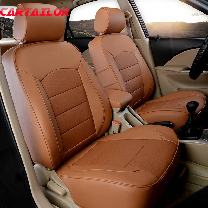 

CARTAILOR Leather Seat Covers Cars Accessories for Suzuki Kizashi Car Seat Cover Set Custom Fit Auto Cover Seats Cushion Support