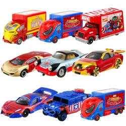 TAKARA TOMY TOMICA Alloy Model Spiderman Car Toy TOMICA Truck Marvel American Spiderman Iron Man Gifts For Children.