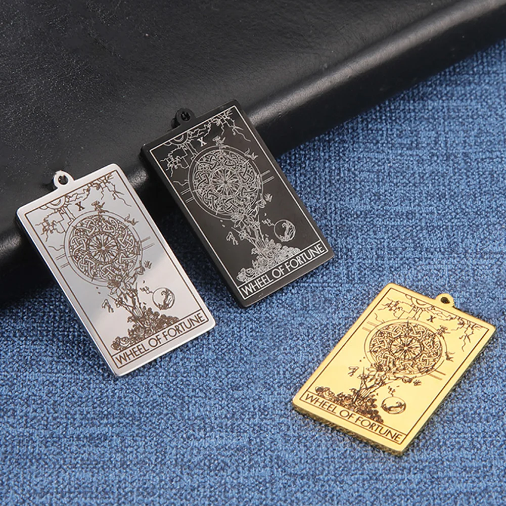 Dawapara The Major Arcana Tarot Cards Vintage Amulet Pendant for Necklaces Accessories Wholesale Stainless Steel