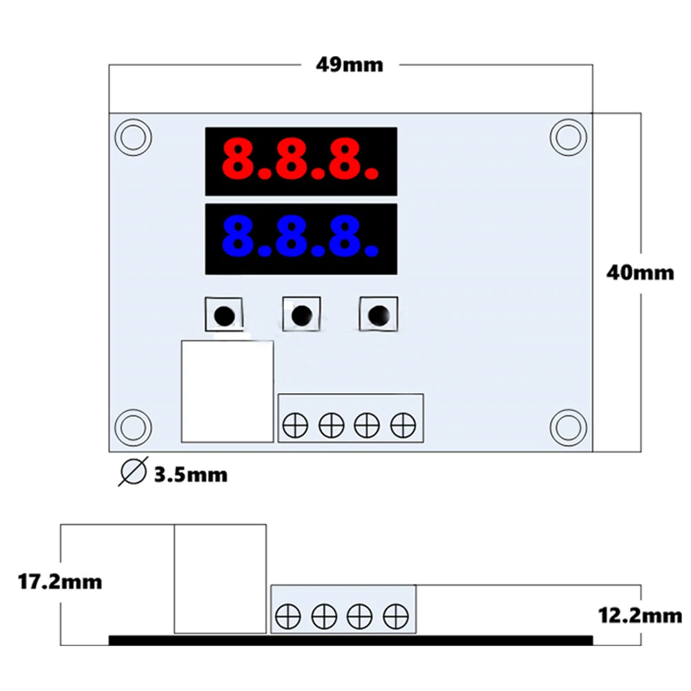 Taidacent NTC wodoodporny regulator temperatury W1209S cyfrowy podwójny wyświetlacz 12 v przełącznik termostatu cyfrowy termostat moduł