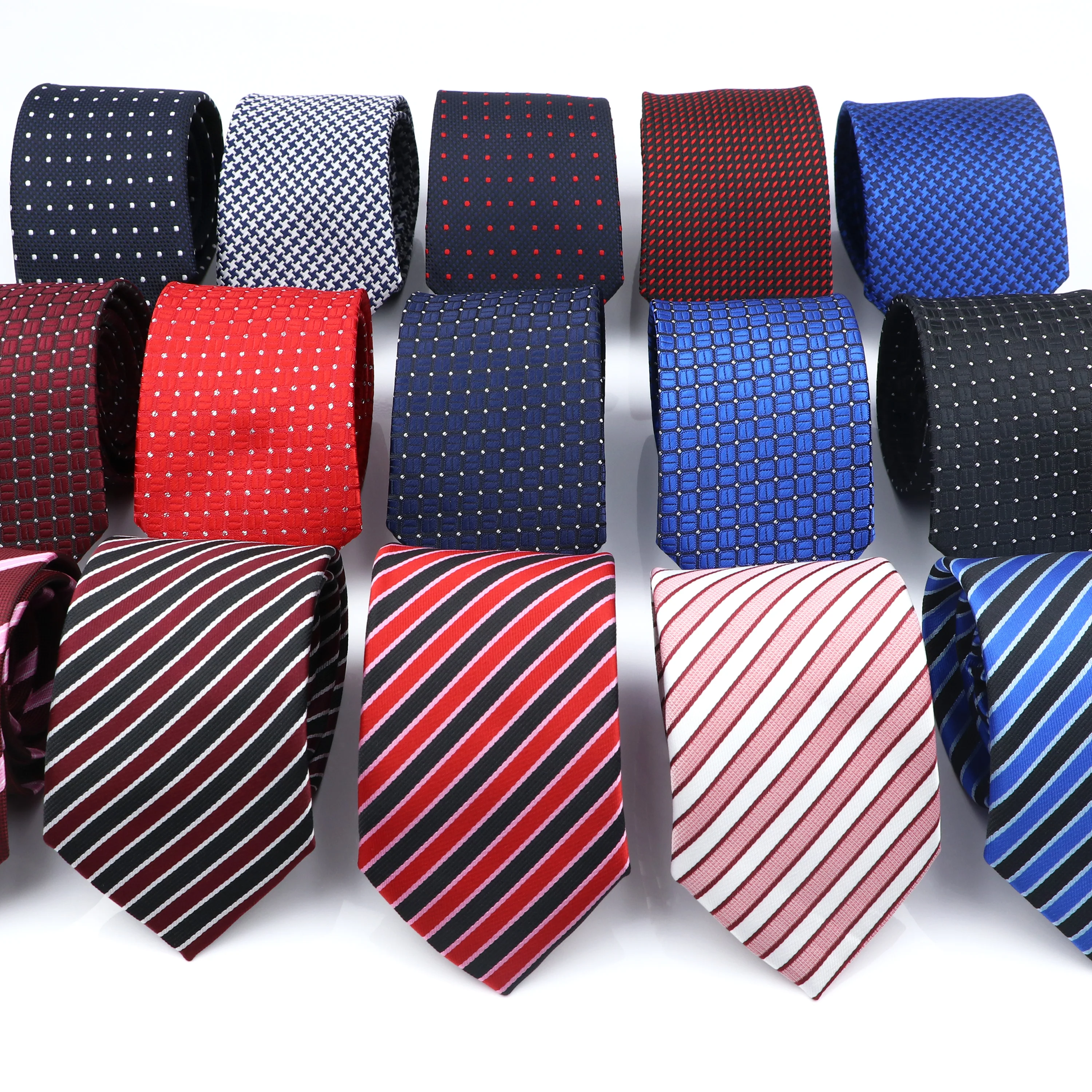 38 Styles Men Neck Tie Plaid Stripe Dot Blue Red Black Jacquard Woven Ties Daily Wedding Party Mens Business Formal Shirt Gift