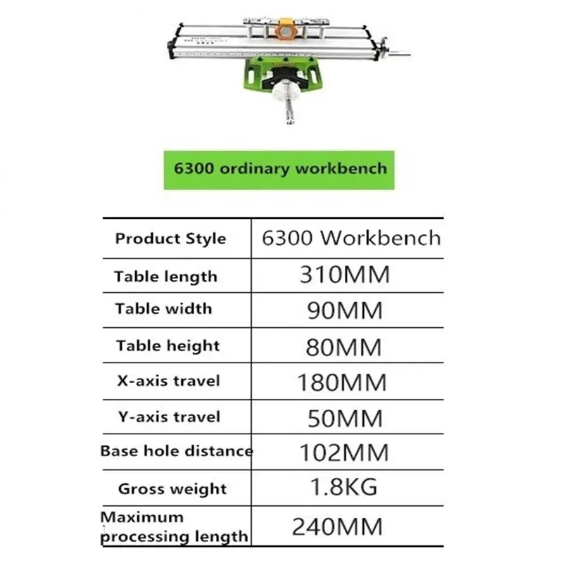 6300 Mini Precision Milling Machine Worktable Multifunction Drill Vise Fixture Working Table Bench Drill Cross Table Support