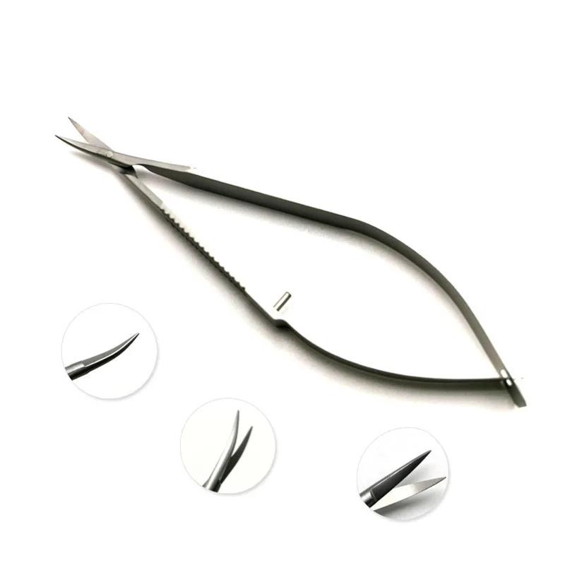 

Stainless Steel Scissors Squeeze Straight Cuticle Scissor Dead Skin Cutter Open Eye Microscissors Manicure Tools 12cm