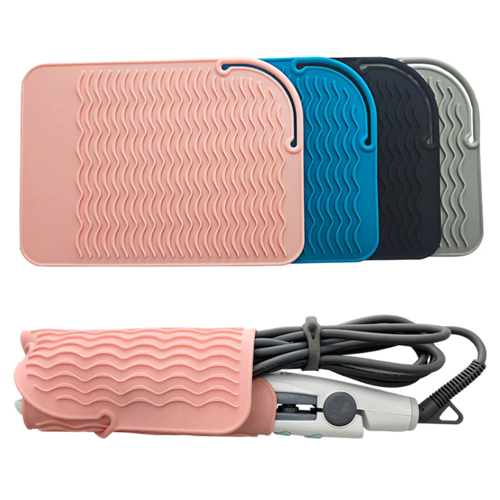 

Hair Irons Hair Straightener Heat Proof Mat Hair Drier Non-Slip Pad Large Soft Heat-resistant Mat Silicone Heat Proof Mat