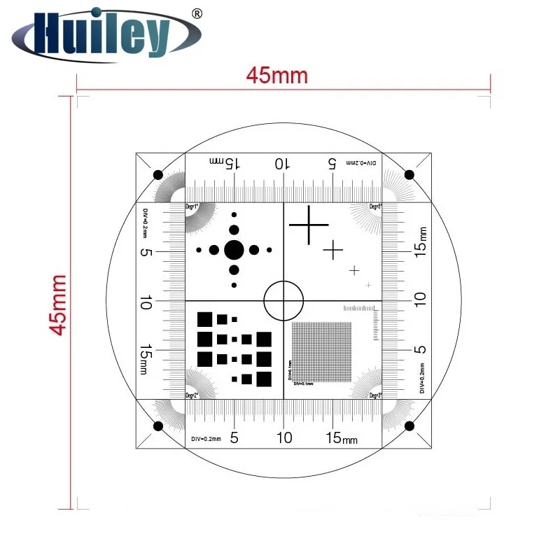 Microscope Calibration Transparent Flexible Film PET Microscope Micrometer Ruler Measurement Net Scales Dots Cross Line Reticle