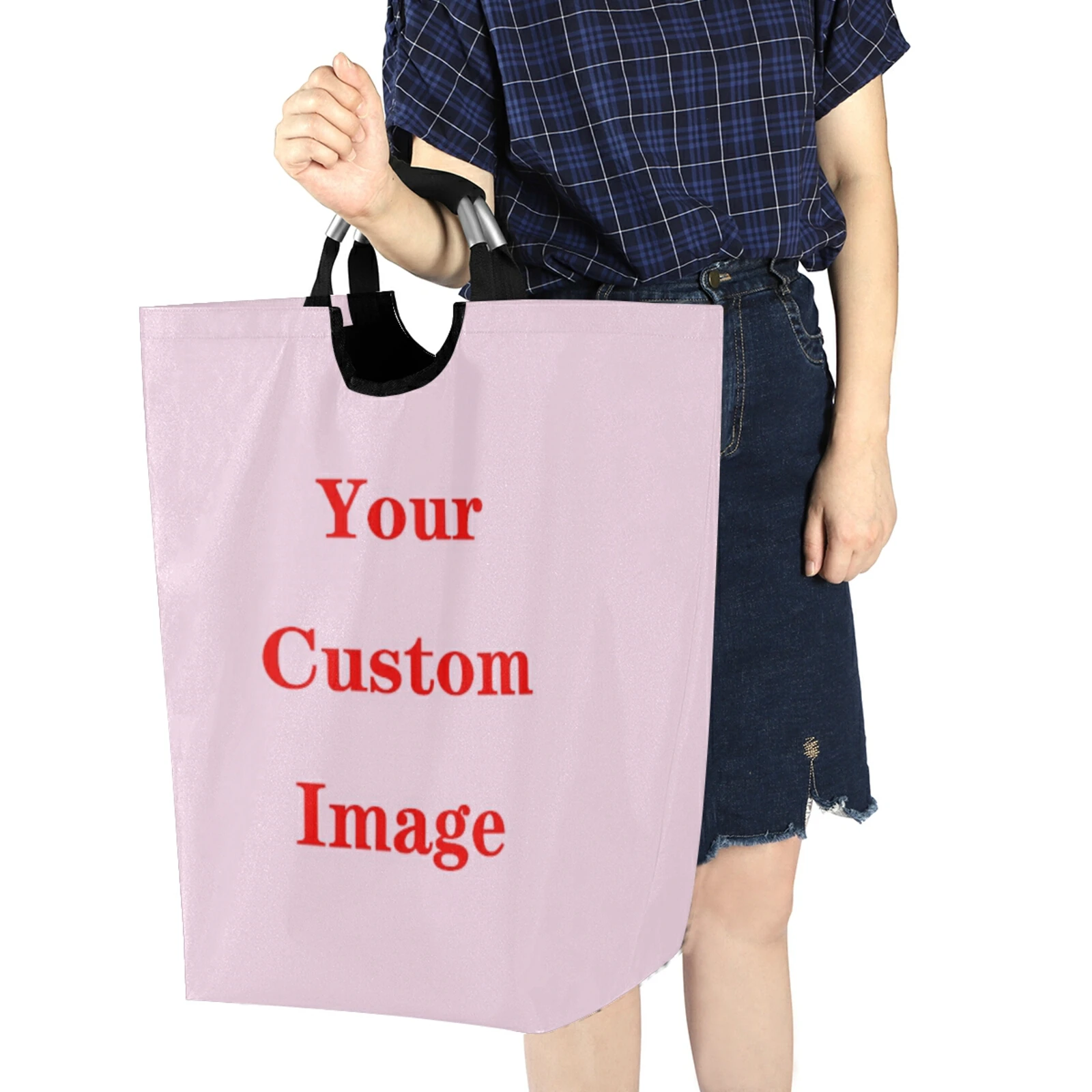 

New Folding Laundry Basket Round Storage Bin Bag Large Hamper Custom Pattern Clothes Toy Basket Bucket Organizer Large Capacity