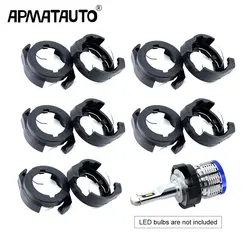 10x LED H7 Headlight Adapter Bulb Holders Auto Lamp Light Clip LED Base for Ford KUGA VW Passat B6 for Alfa Romeo Renault Megane