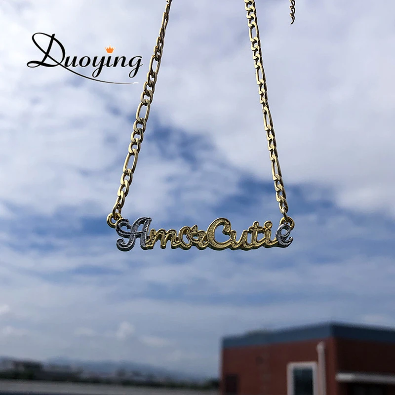 DUOYING Fashion Custom Necklaces Double Plated Custom Necklace Personalized 2020 New Style Custom Name Necklace For Women Gift