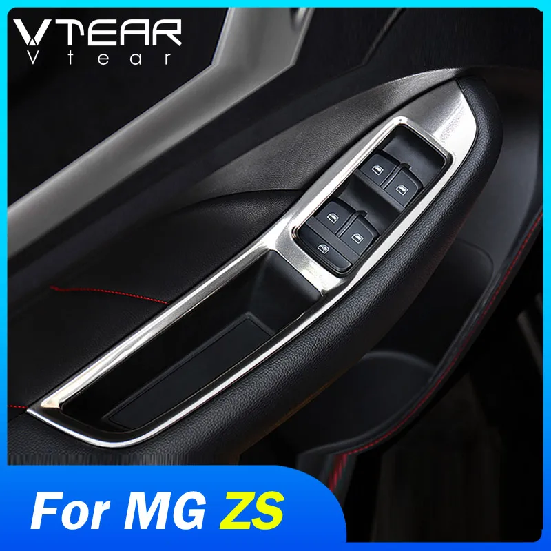 

Vtear for MG ZS window button switch cover glass lifting trim frame interior mouldings control panel car-styling accessories