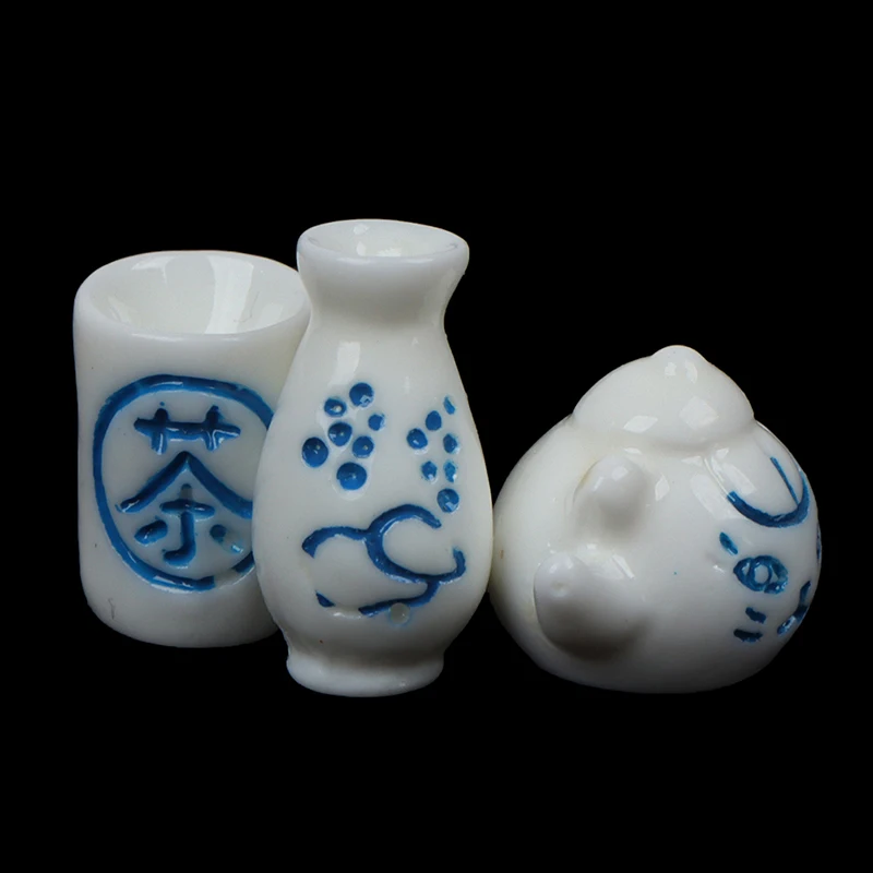 2/3/6 Chiếc 1:12 Nhà Búp Bê Mini Chén Trà Ấm Trà Bình Trà Bộ Phụ Kiện Nhà Bếp