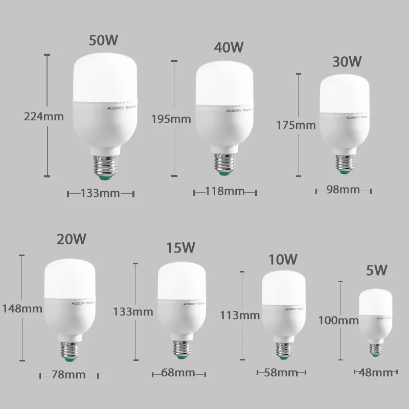 Modern E27 Led Bulb 220v Bombilla Lampara Led Light Bulbs High Power 50W 100W 150W Lighting For Home Industrial Garage Led Lamp