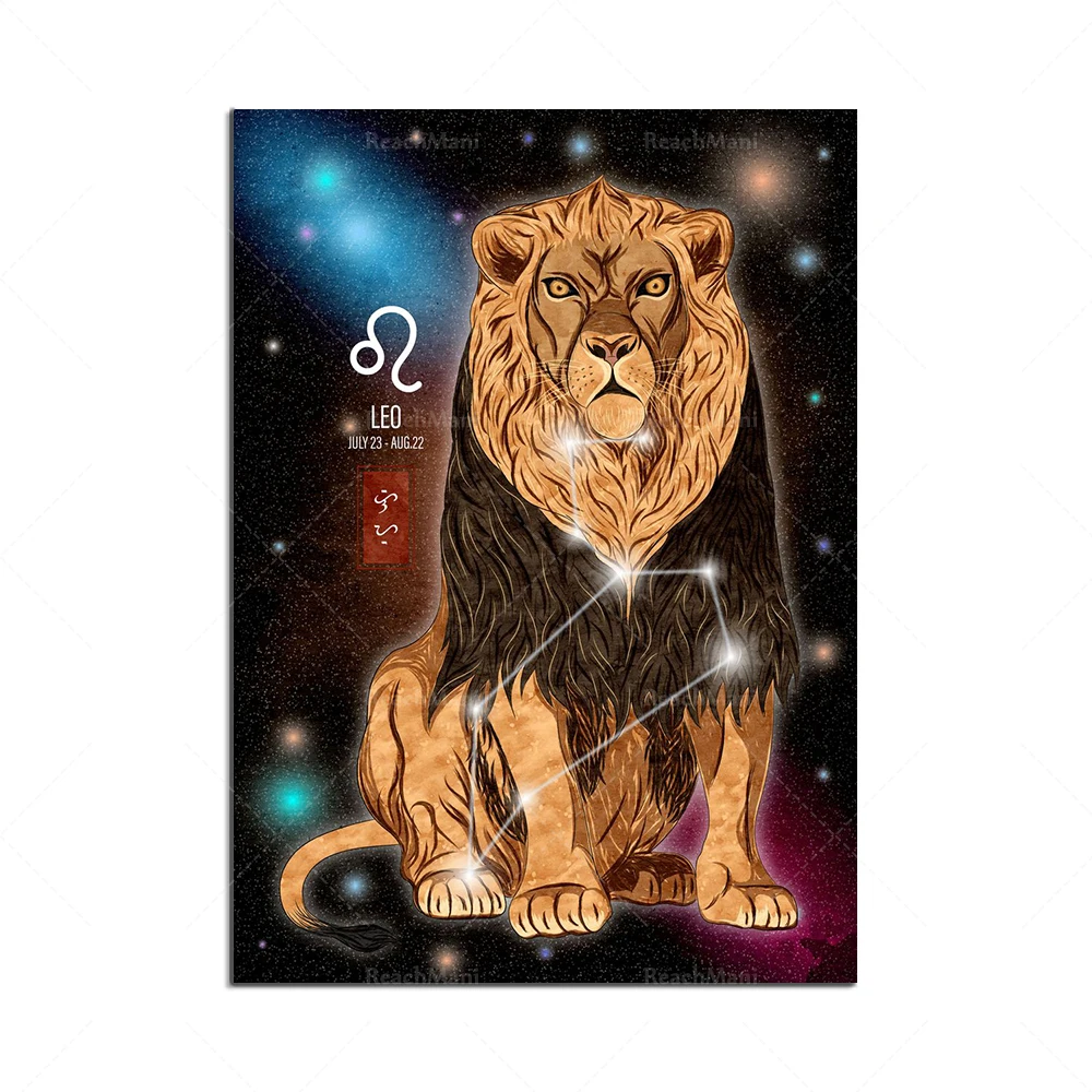 12 constellation art zodiac signs gift goddess mythology art poster decoration canvas canvas home unique gift
