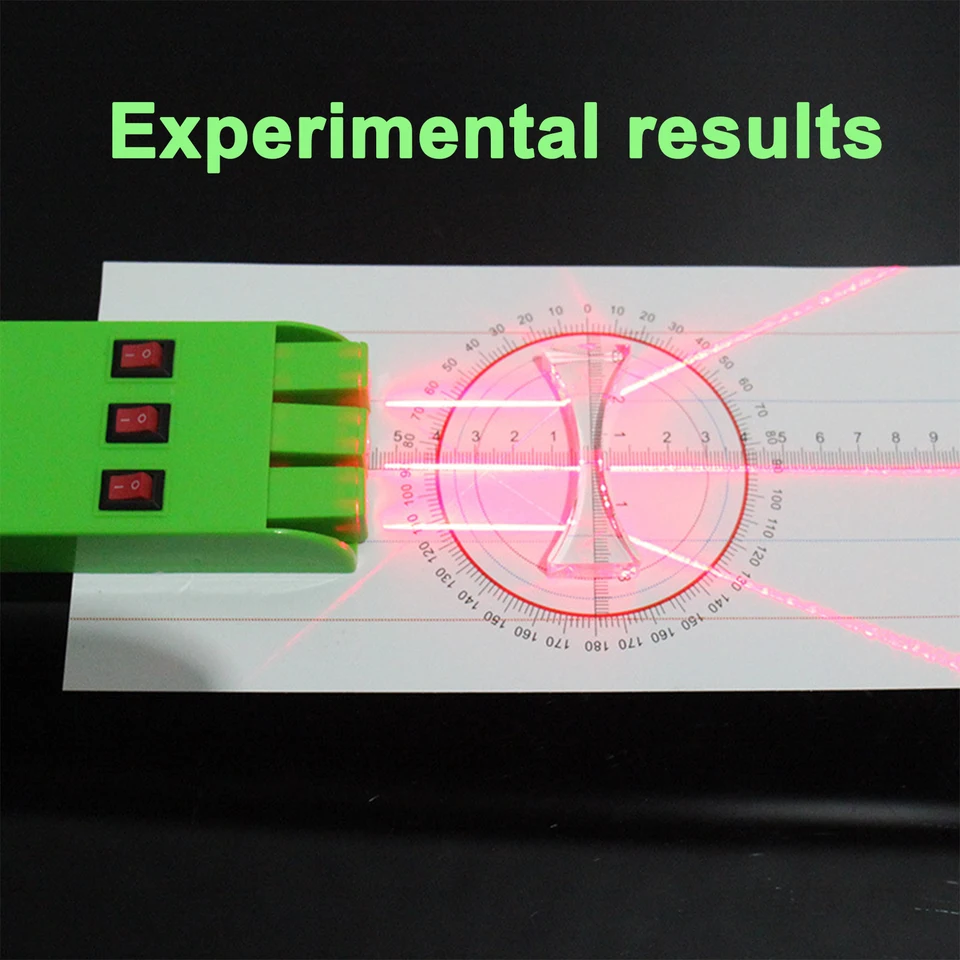 Equipo De Experimentos De Óptica Con Láser Y Lentes Convexas Y Cóncavas – Kit De Física De Adsorción Magnética Para Aprender Luz Y Reflexión, Tamaño Portátil 10x6 Cm