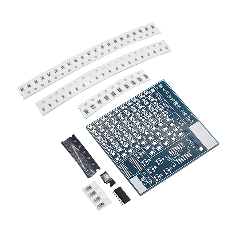 Diy回路基板,pcb smt smd,はんだ付け練習ボード,diyキット,ファニースキルトレーニング,電子スーツ,77個のコンポーネント