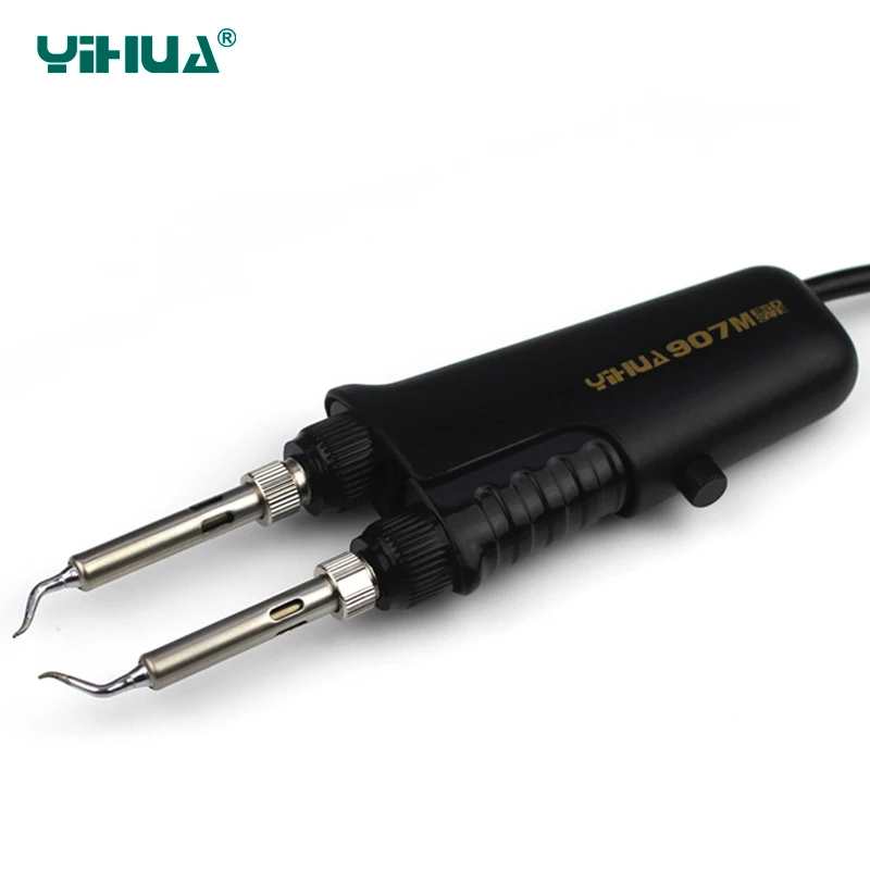 YIHUA 907M BGA Rework Staion SMD Soldering Iron SolderingTweezer High quality stainless steel metal heating core Double tweezers