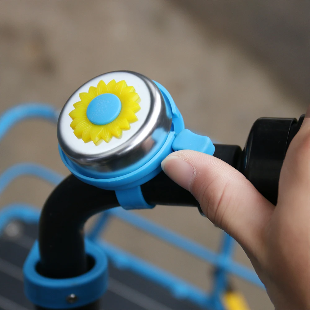 Bike Bell Alloy Mountain Road Bicycle Horn Sound Alarm For Safety Cycling Handlebar Children Girls Flower Bells Bike Accessories