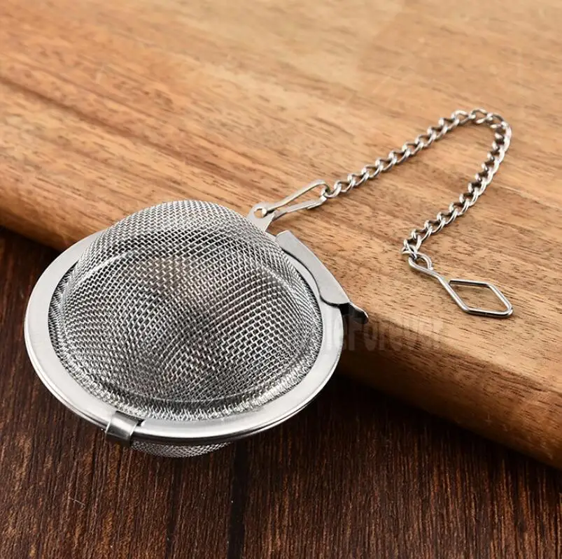 New Stainless Steel Sphere Locking Spice Tea Ball Strainer Mesh Infuser Tea Strainer Filter Infusor