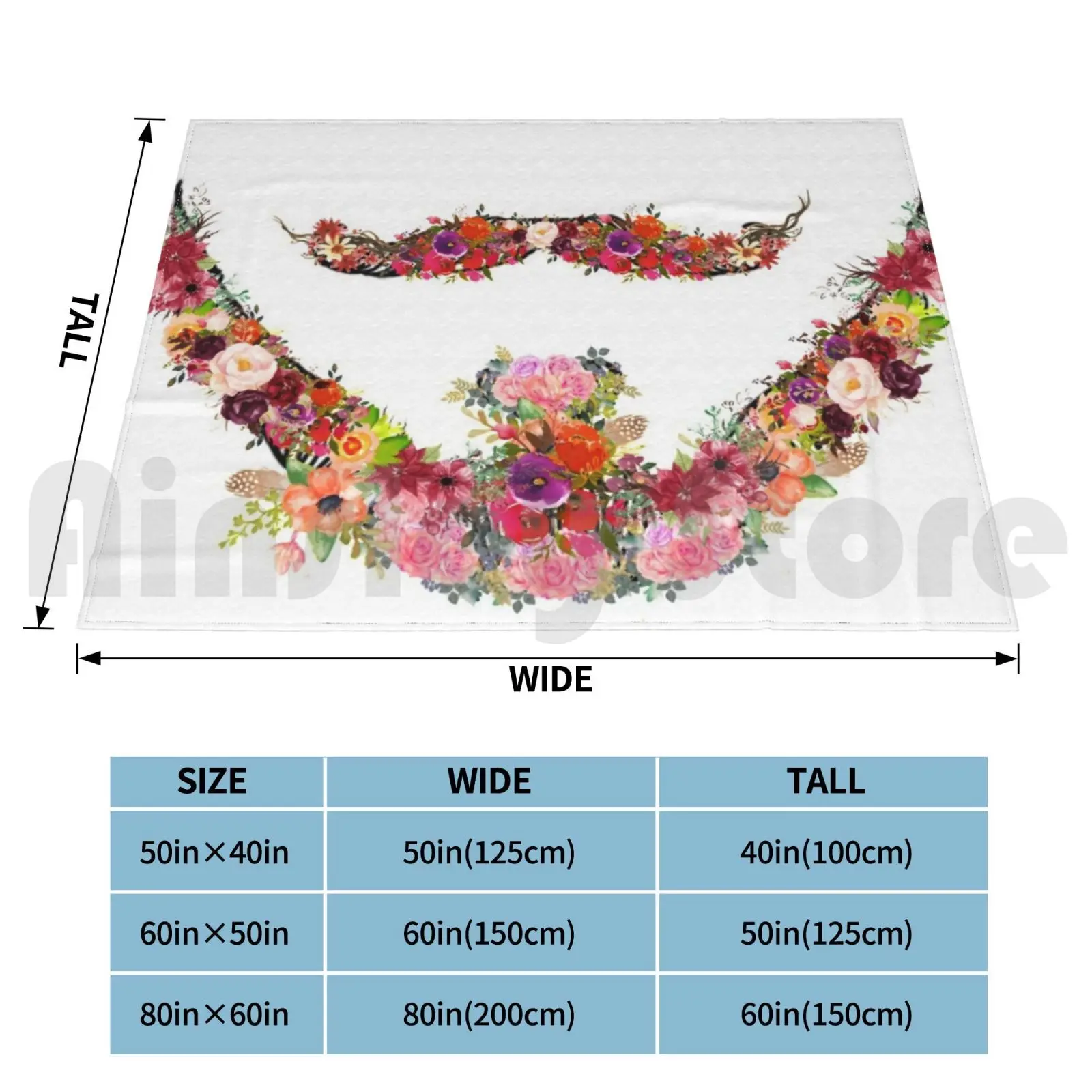 Blanket Let It Grow Flower Beard Hat Flower Beard Moustache Mustache Moustach Mustach Garden