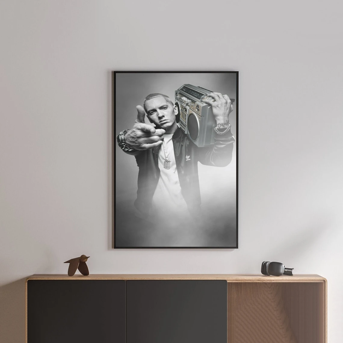 Eminem Poster Music Singer Star Rapper Art Photo Canvas Album Cover Poster Print Home Decor Wall Painting (No Frame)