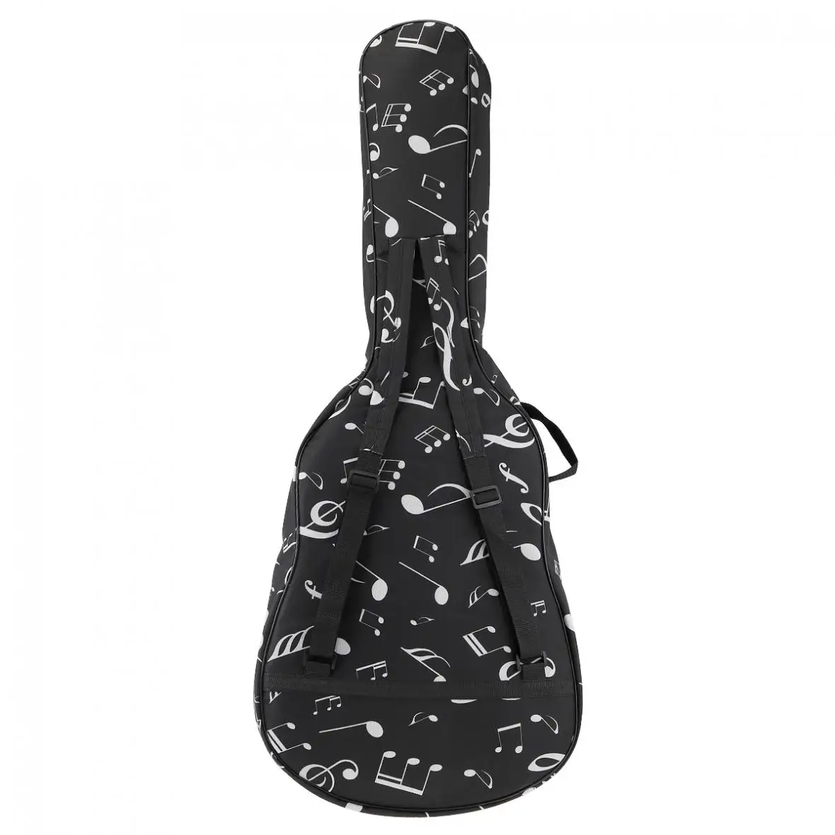 40 / 41 Inch Musical Note Folk Acoustic Guitar Case Double Straps Canvas 10mm Cotton Thickening Soft Cover Waterproof Bag