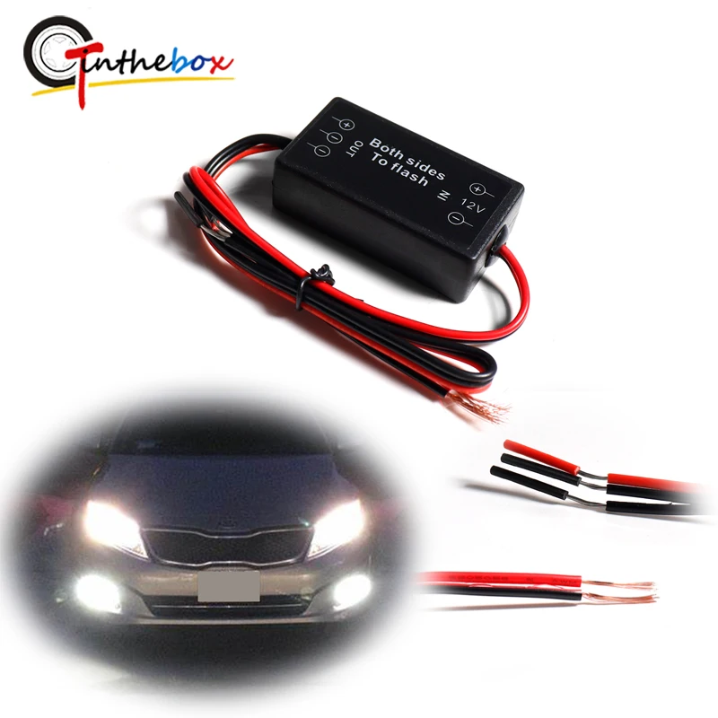 

Gtinthebox 1PC 12V Both side To flash Alternating Flashing Strobe Flash Module Box For Car Fog lights, LED DRL, LED Strips, etc