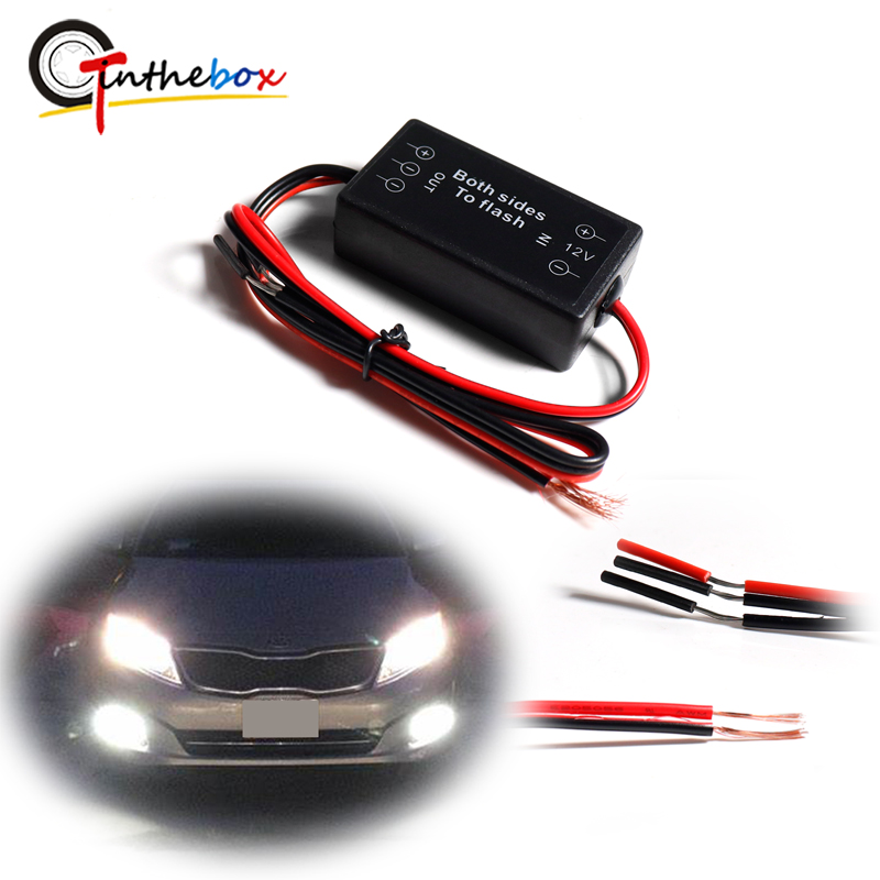  Gtinthebox 1PC 12V Both side To flash Alternating Flashing Strobe Flash Module Box For Car Fog lights, LED DRL, LED Strips, etc 
