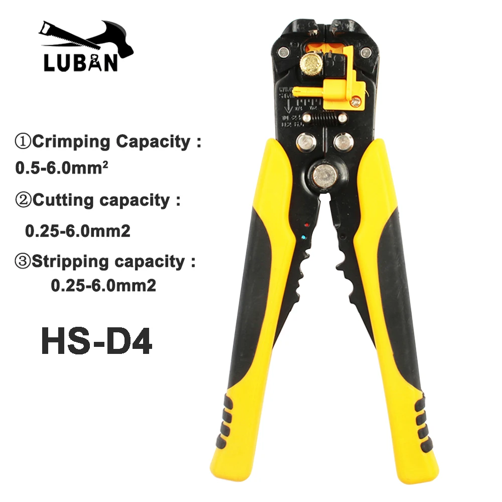 Pince à Sertir HSC8 6-6B HSC8 6-Snapauto-ajustable, Bornes de 0.25 à 6 mm2, Outils de Sertissage Multi-marque Supérieure HSC8 6-6 23-10AWG