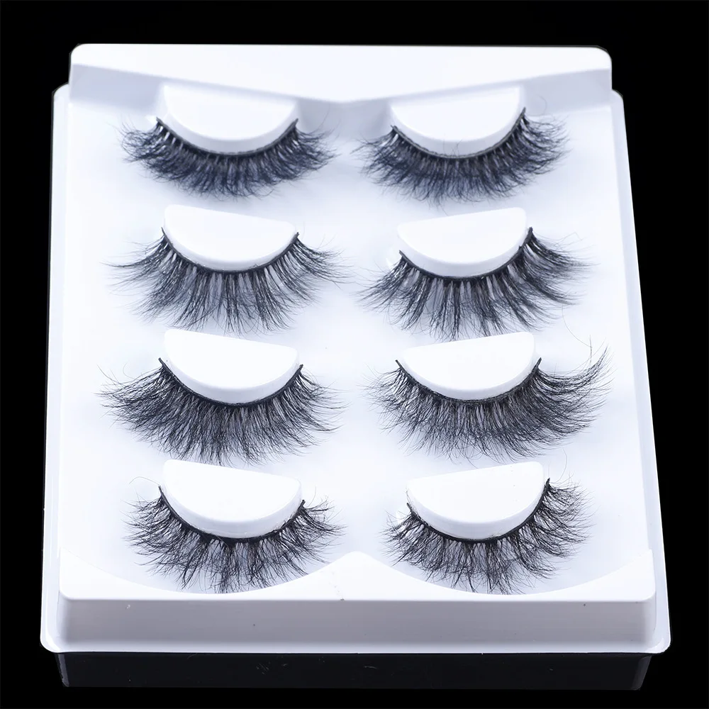 NEW 16 Pairs Fluffy Lashes 25mm 3D Mink Lashes Long Thick Natural False Eyelashes Wholesale Lashes Vendors Makeup Mink Eyelashes