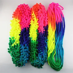 Arcobaleno Pom Pom Trim Ball 10mm 12mm MINI perla pompon frangia nastro cucito pizzo tessuto Kintted accessori artigianali fatti a mano 20yads