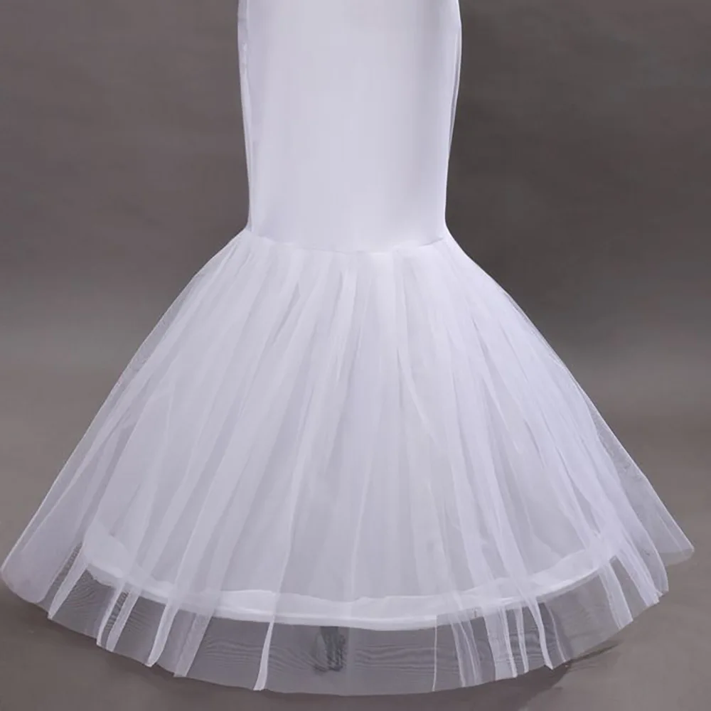 Witte Bruids Zeemeermin Voor Jurk Vrouw Pettycoat Crinoline Onderrok Bruiloft Hoepel Rok Petticoats