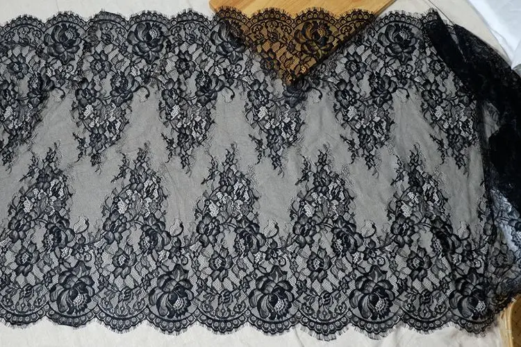 1 Piece price good quality home diy lace 75*300cm/piece lace trim chantilly french lace trimming lace and lace fabric!