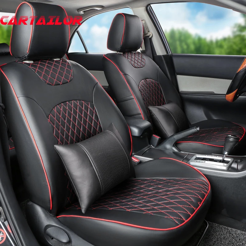 CARTAILOR Cushion Seat for Mazda CX9 Car Seat Cover PU Leather Seat Supports Auto Protector Accessories All 3 Rows 20PCS/Sets