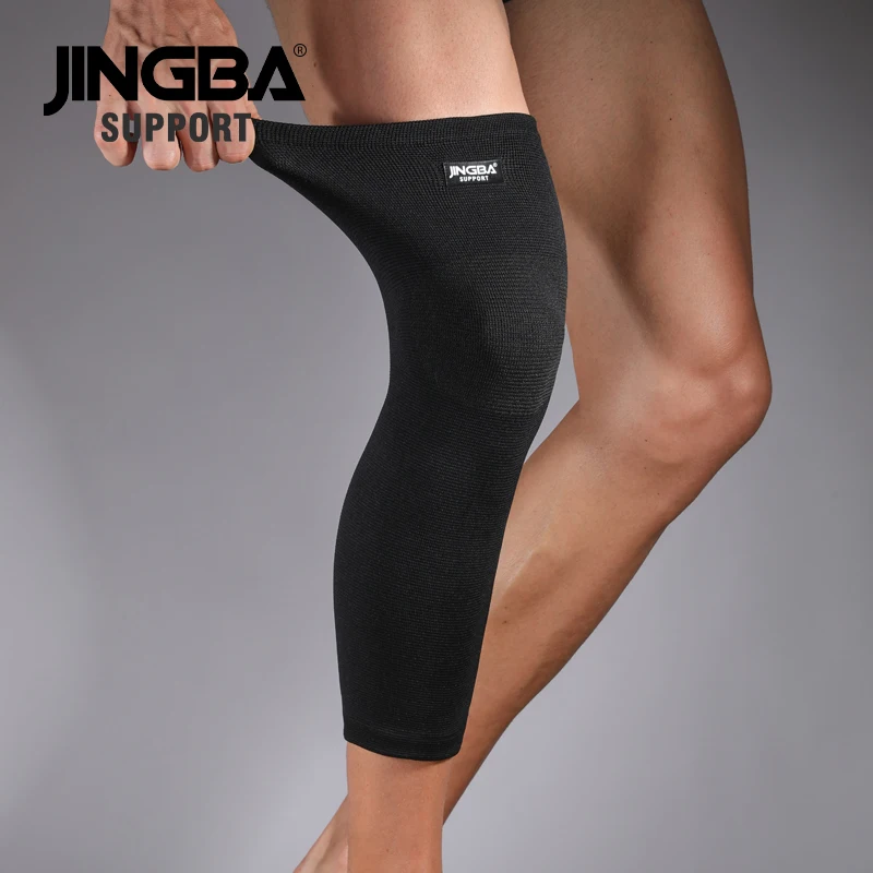 JINGBA SUPPORT 1 Piece Elastic Nylon  Lengthen warmth knee pad Outdoor sports basketball knee pads knee brace protector Safety