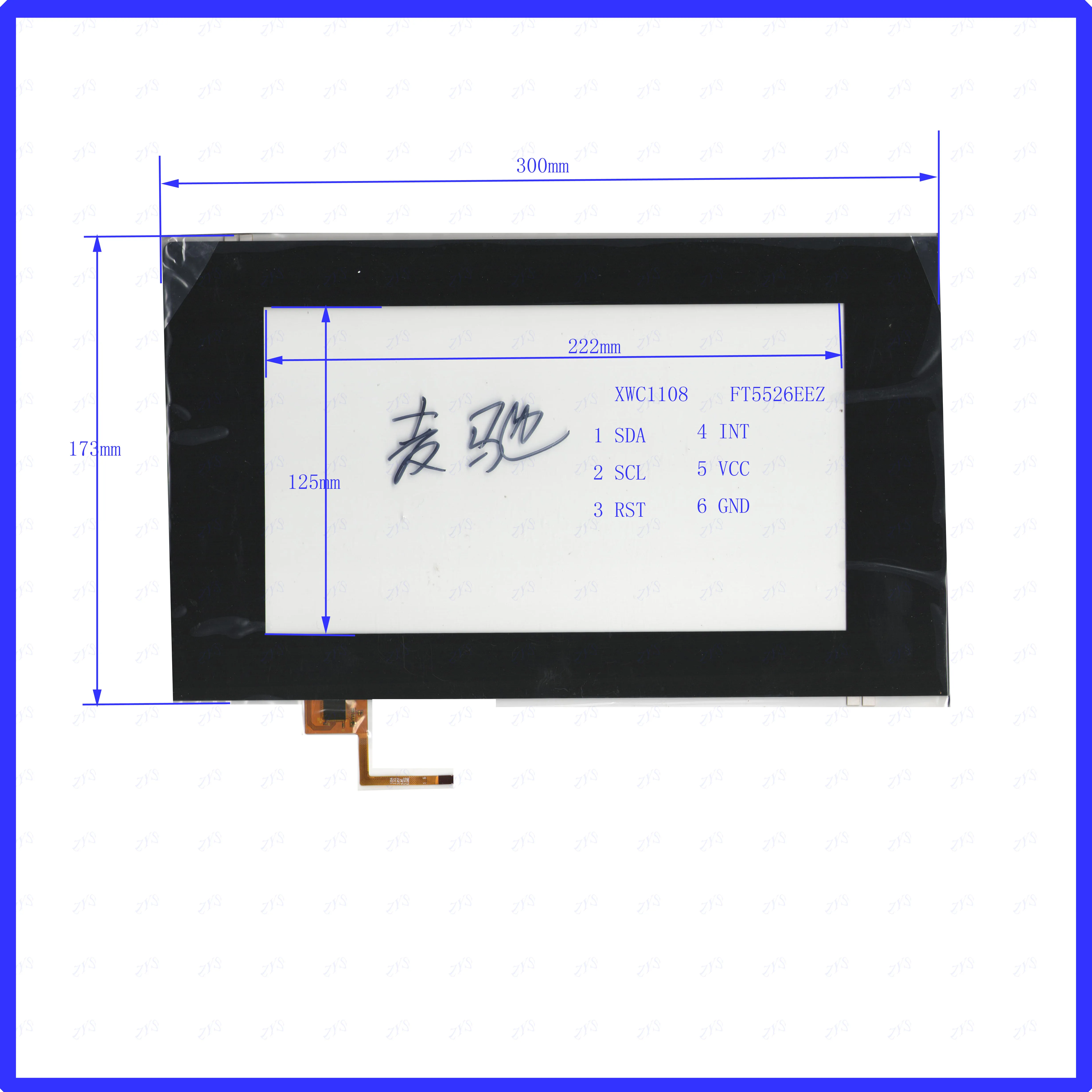 

ZhiYuSun XWC2677 XWC1108 NEW 300mm*173mm FT5526EEZ Touch sensor panel use GPS DVD overlay kit Resolution 300*173 XWC 2677