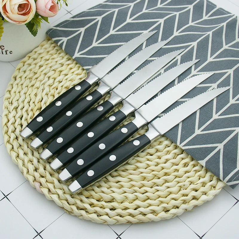 2/4/6/10pcs 9inch Stainless Steel Sharp Steak Knives Set Serrated Beef Meat Slicing Knife Restaurant Cutlery Dinner Table Knifes