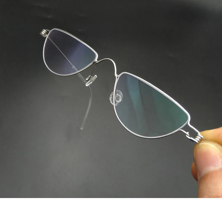 Wizard Albus Dumbledore Lesebrille, dreieckig, Anti-Blau, verschreibungspflichtig, optisch, für Myopie, handgefertigt, schraubenlose Brille +1+2 – Detail 6