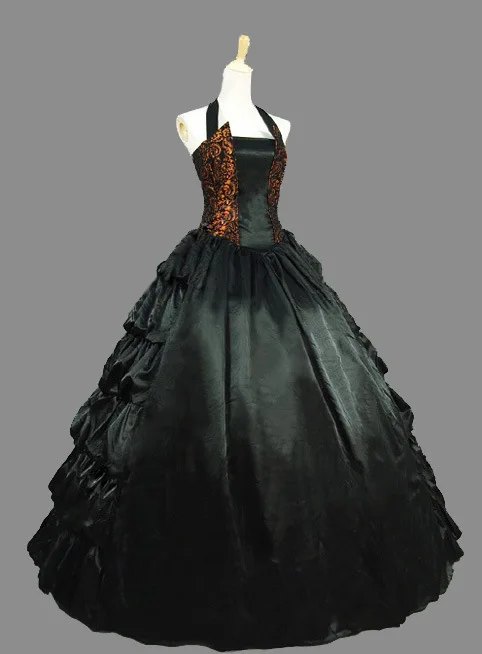 Victorian court gown dark green ball gown