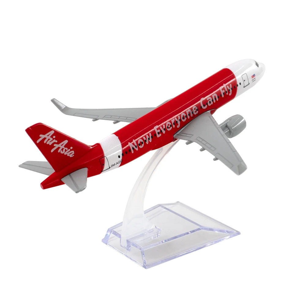 1/400 Scale Alloy Aircraft Airbus a320 Air Asia 16cm Plane Model  Children Kids Gift for Collection Desk Decoration