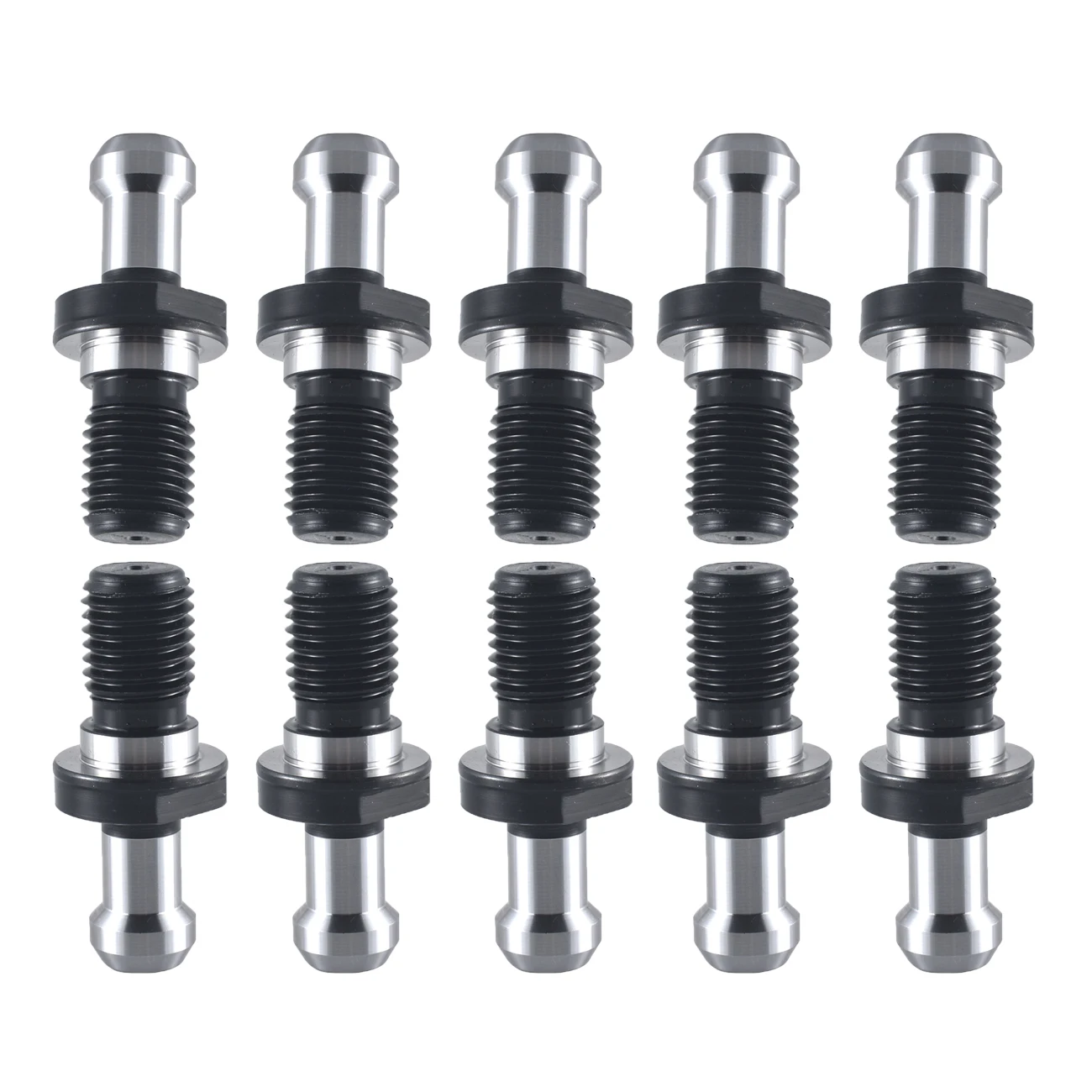 Pouvoir 10pcs M24 BT50 x 45°Pull Stud Retention Knob CNC Milling Tool Holder hole thru