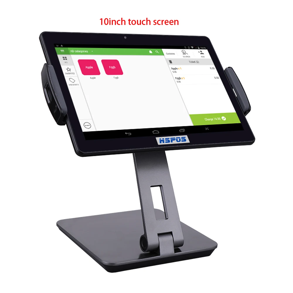 Tableta con pantalla táctil capacitiva de 10 pulgadas, caja registradora Pos, sistema Android, soporte para ejecutar Software Restarant, alta