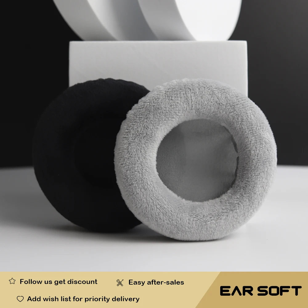 Almofadas de substituição earsoft para nakamichi fones almofada veludo almofadas de ouvido capa earmuff manga