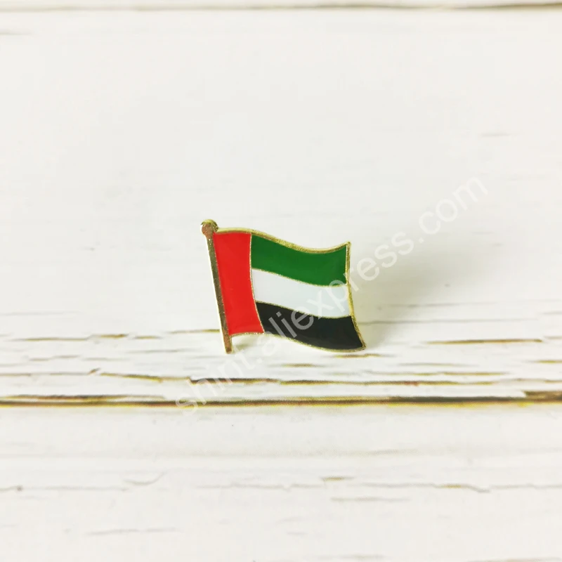 United Arab Emirates National Flag Embroidery Patches Badge Shield And Square Shape Pin One Set On The Cloth Armband   Backpack