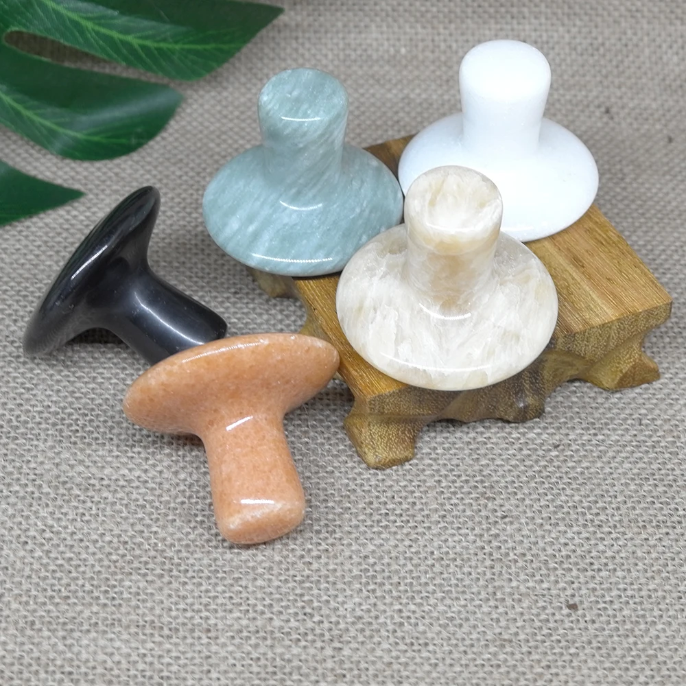 5,5 x4cm Rose Quarz Pilz Massage Stein Kristall Jade GUASHA Gesichts Körper Fuß Dünne Anti-falten Entspannung Schönheit Gesundheit pflege